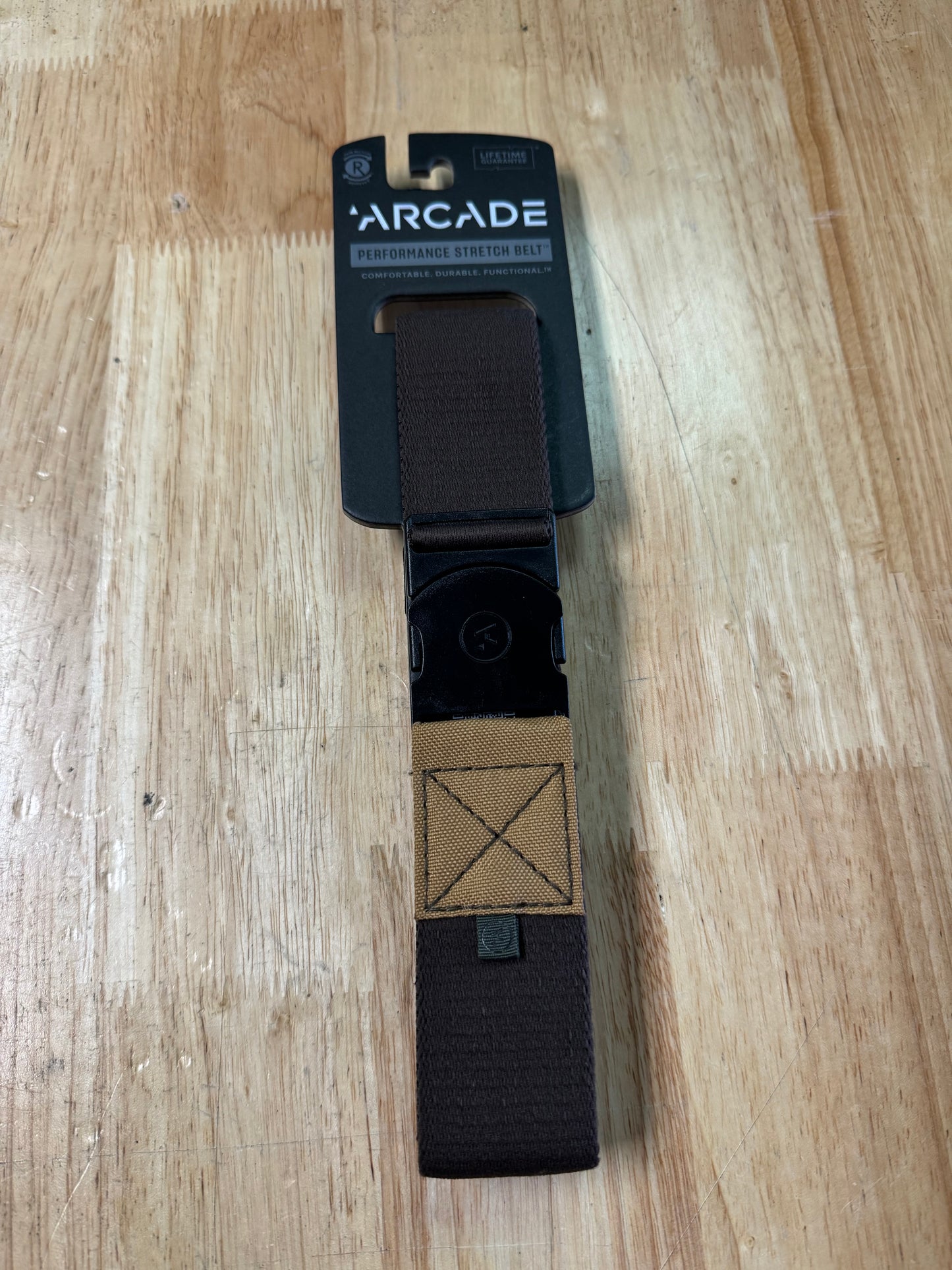 Ridge Arcade Belt Medium Brown/Ivy Green