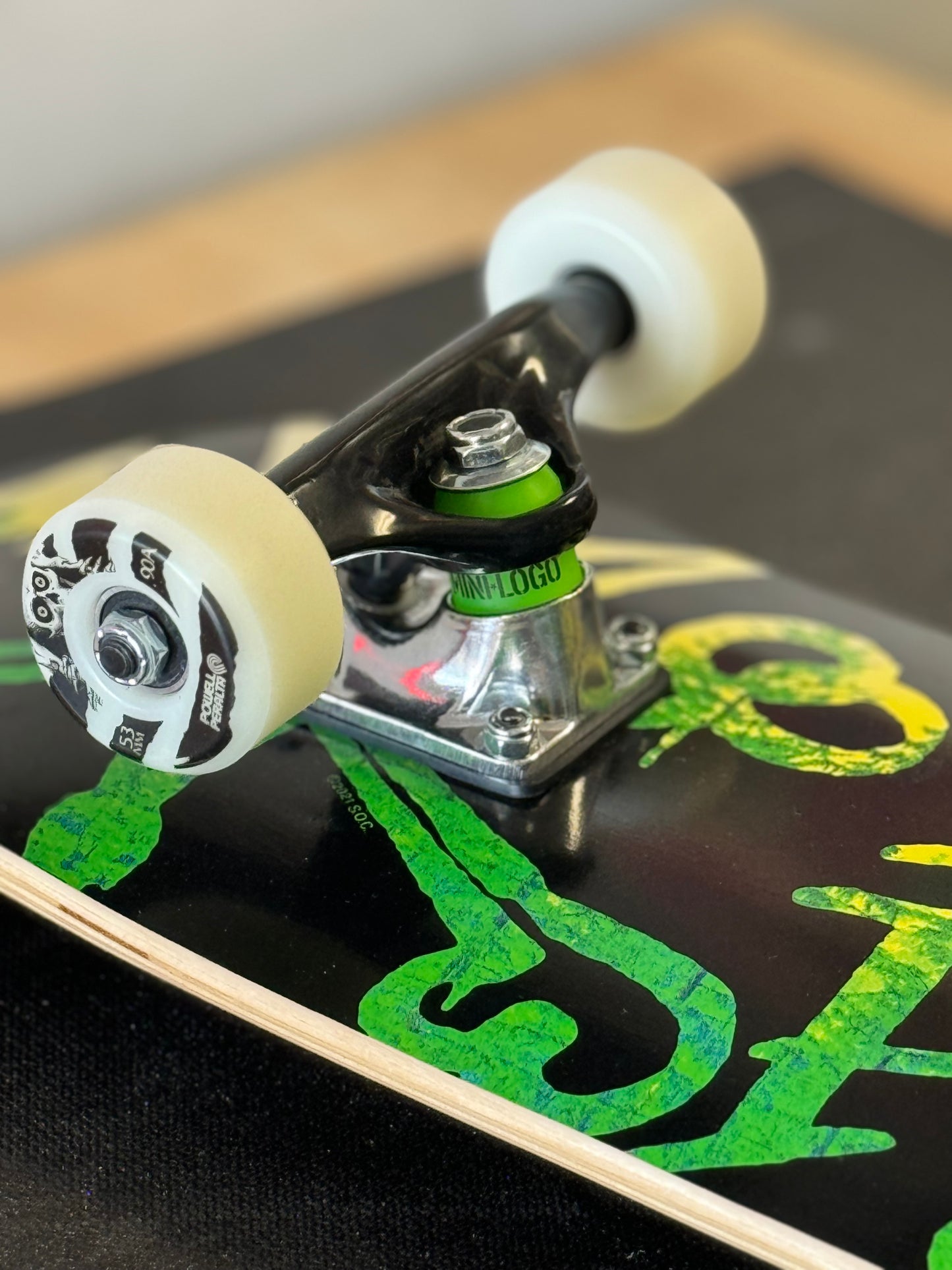 7.5x28.5 Powell Peralta Skate Rat Green mini complete