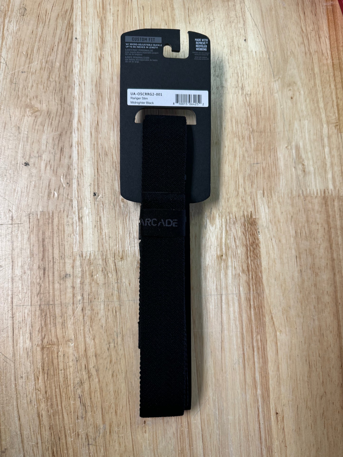 Ranger Slim Arcade Belt Midnight Black