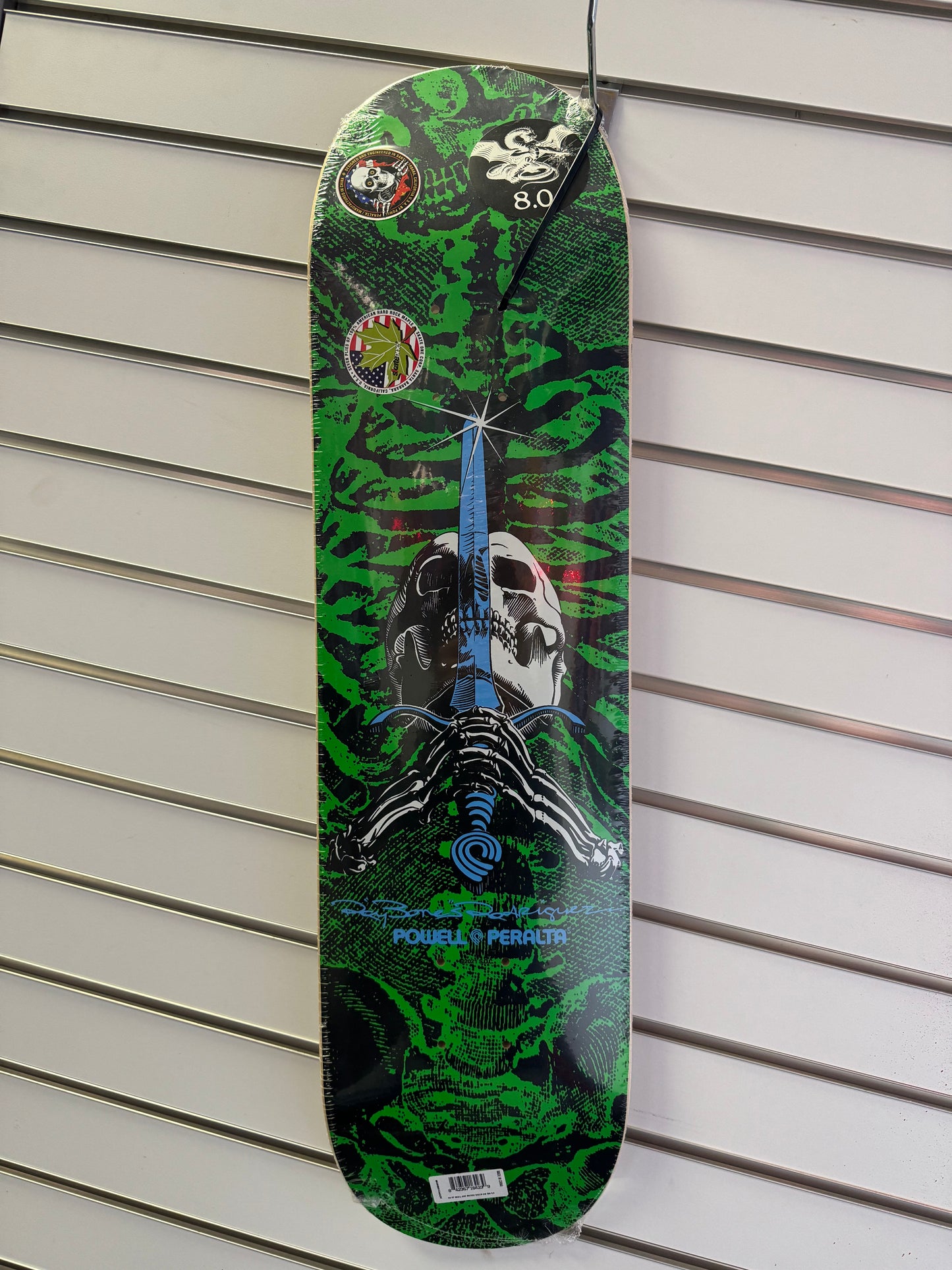 Powell Peralta Green Skull n Sword